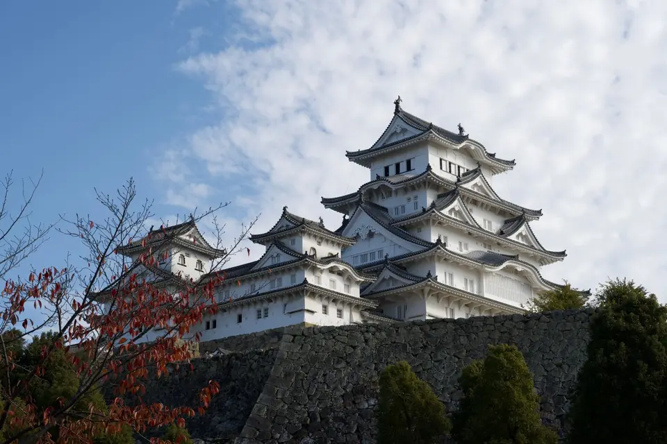 Himeji Castle under a blue sky, Hyogo