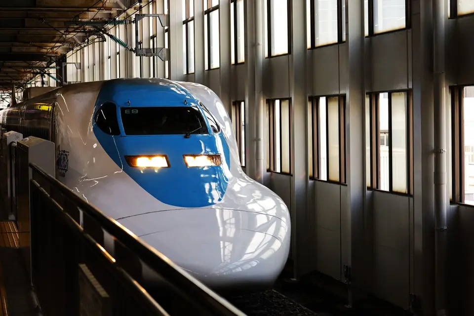 A shinkansen at Hiroshima Station